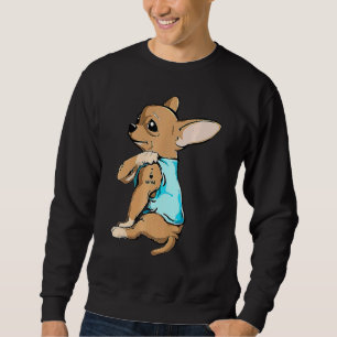 Sweatshirt Chihuahua I Love Maman Tattoo