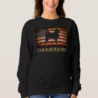 Sweatshirt Chihuahua Papa Vintage Drapeau américain Chien pat