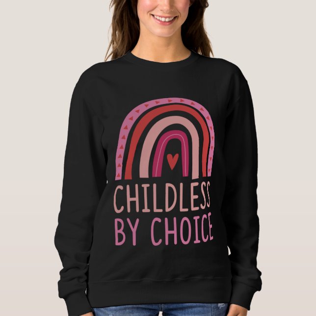 Sweatshirt Childless By Choice Trendy Bohemian Rainbow Boho S (Devant)