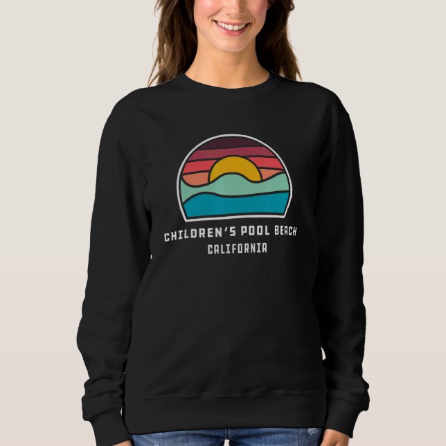 Sweatshirt Children's Pool Beach California Cool Minimalist O (Devant)