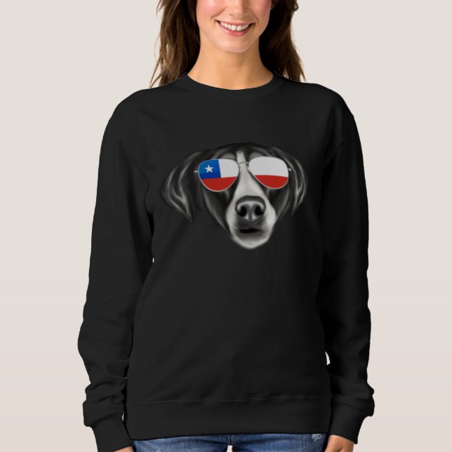 Sweatshirt Chilean Flag Pointer Dog Chile Pocket (Devant)