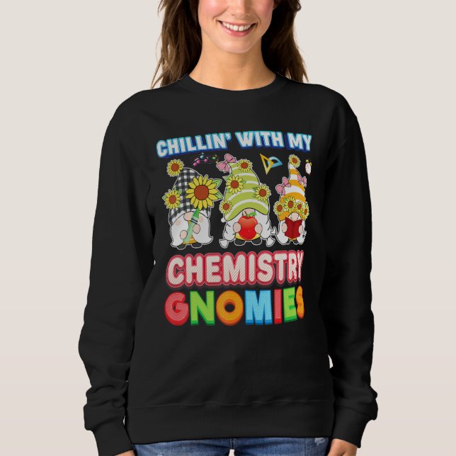 Sweatshirt Chillin Avec Ma Chimie Gnomies Enseignant Enfant S (Devant)