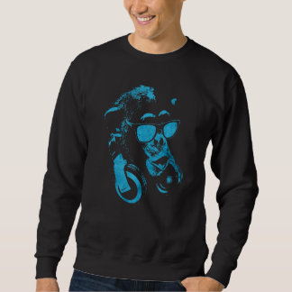 Sweatshirt Chimie De Singe Avec Lunettes De Soleil Et Casque