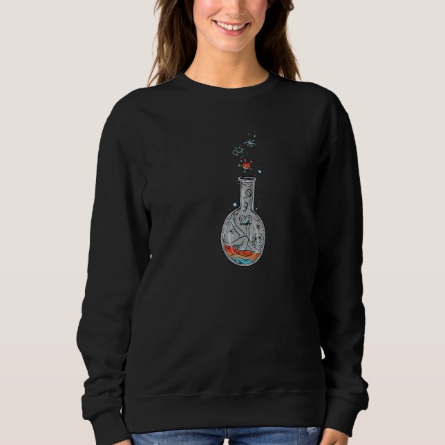 Sweatshirt Chimie I Microscope De Laboratoire Tube D'Essai Po (Devant)