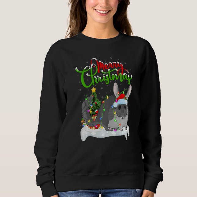 Sweatshirt Chinchilla  Xmas Decorations Santa Chinchilla Chri (Devant)