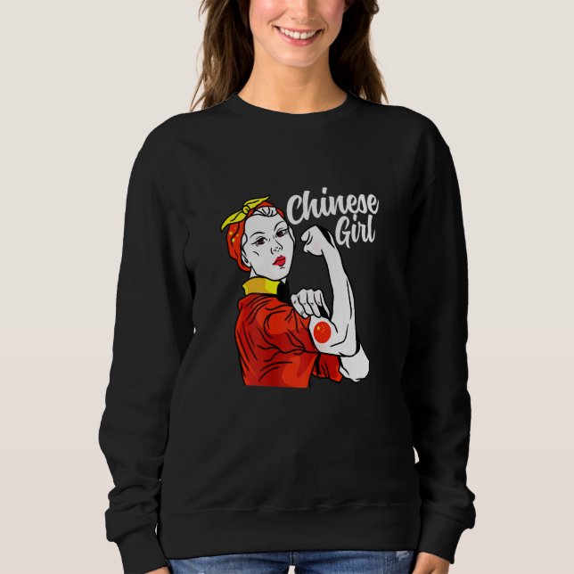 Sweatshirt Chinoise Fille Chine Drapeau Culture Patrimoine Pa (Devant)