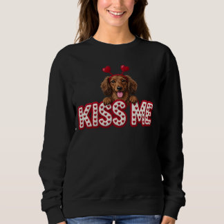 Sweatshirt chiot teckel pour la Saint-Valentin