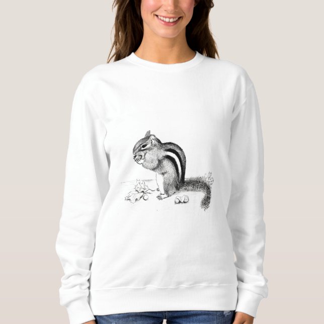 Sweatshirt Chipmunk et Acorns (Devant)
