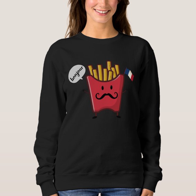Sweatshirt chips say bonjour (Devant)