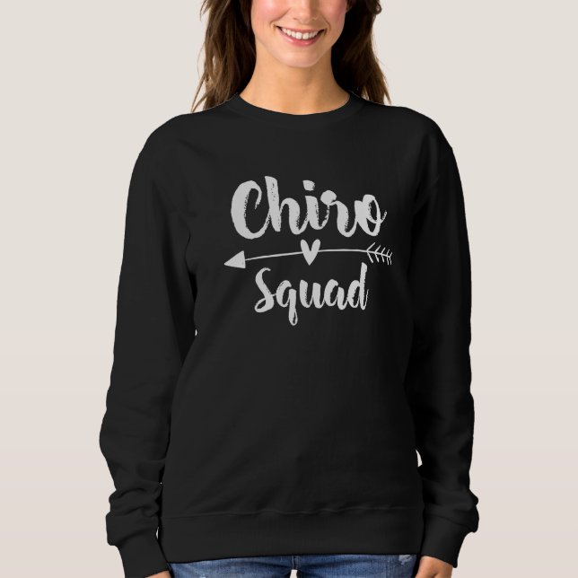 Sweatshirt Chiro Squad Back Spine Tee - shirt Subluxe Chiropr (Devant)