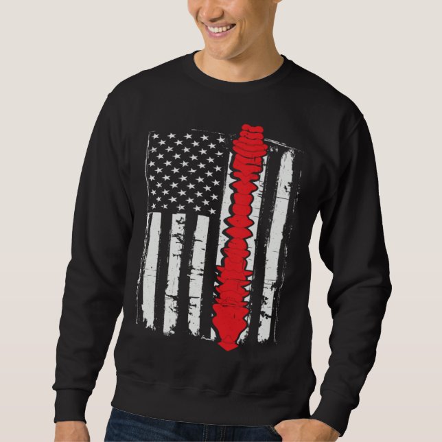 Sweatshirt chiropractors USA Flag spines for chiropractic (Devant)