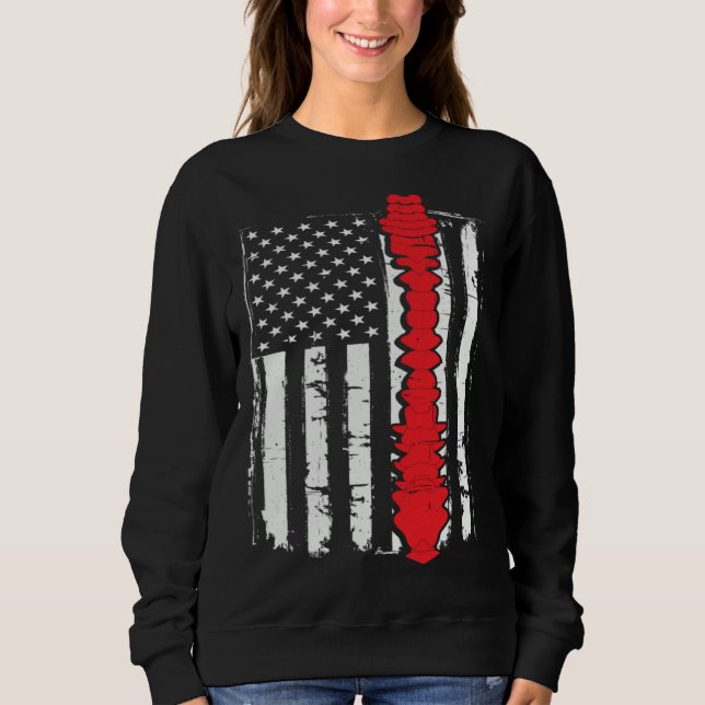 Sweatshirt chiropractors USA Flag spines for chiropractic (Devant)