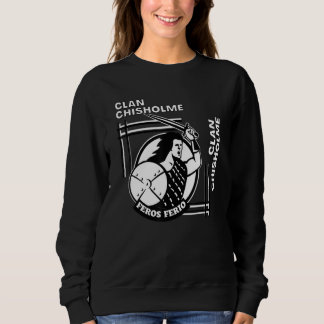 Sweatshirt Chisholme Clan Gaelic Motto Swordsman