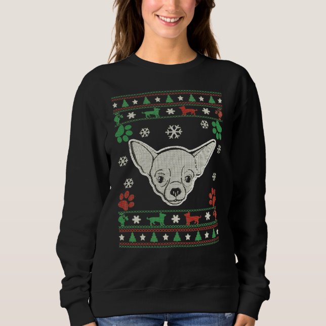 Sweatshirt Chiwawa - chandail de Noël (Devant)