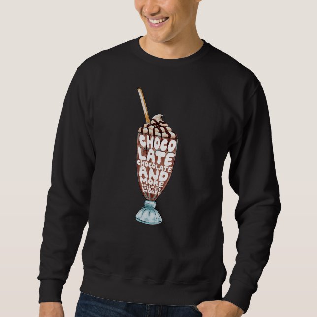 Sweatshirt Chocolat Et Plus Typographie Chocolat Chocolat (Devant)