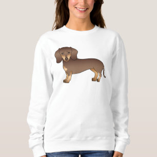 Sweatshirt Chocolat Et Tan Smooth Coat Dachshund Chien Concep