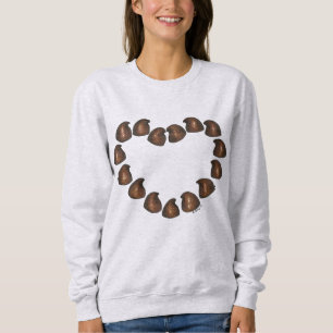 Sweatshirt Chocolat gouttes Coeur Saint Valentin Amour Candy