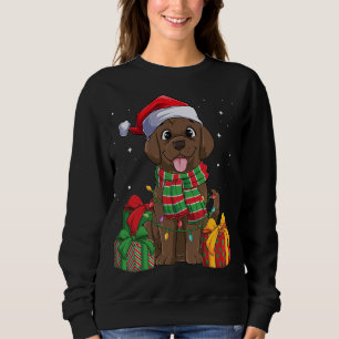Sweatshirt Chocolat Labrador Retriever Noël Noël Laboratoire