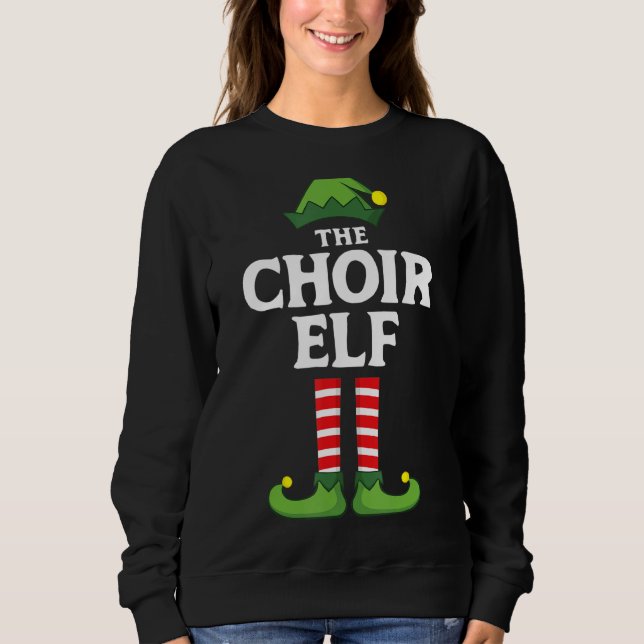 Sweatshirt Choir Elf Matching Family Group Pajama de Noël (Devant)