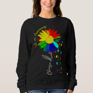 Sweatshirt Choisir le tournesol Sensibilisation sur l'autisme