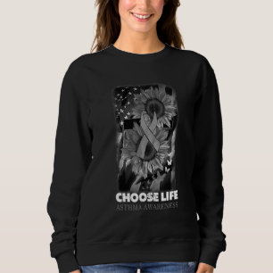 Sweatshirt Choisissez la vie Asthme Sensibilisation Sumflower