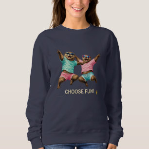 Sweatshirt Choisissez le duo de loutres amusantes