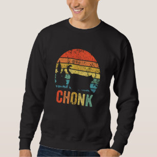 Sweatshirt Chonk Chat Scale Meme Retro Style Chats Vintages M
