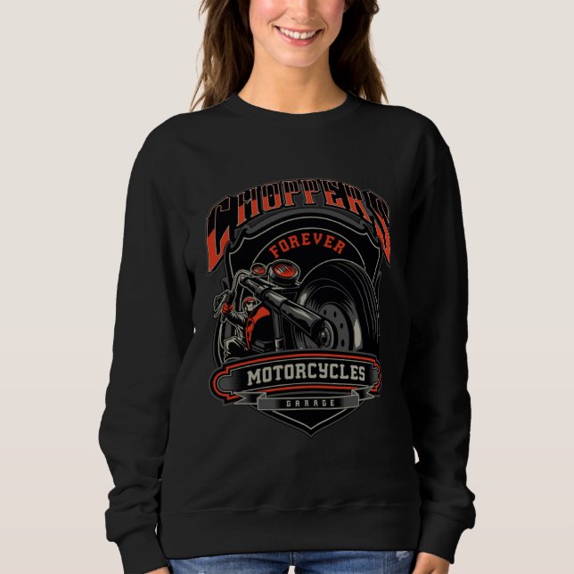 Sweatshirt Choppers Unleashed Forever Motorcycles (Devant)