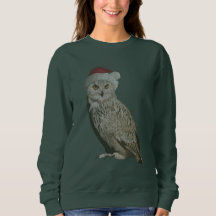 Chouette de Noël réaliste avec effet tricot unique