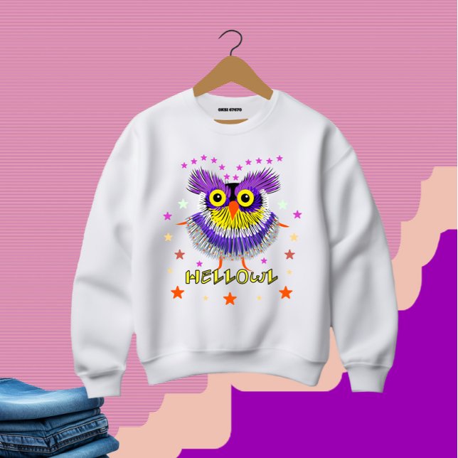 Sweatshirt chouette drôle (Créateur téléchargé)