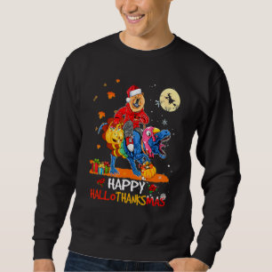 Sweatshirt Chow Chow Joyeux Hallothanksmas Halloween Thanksgi