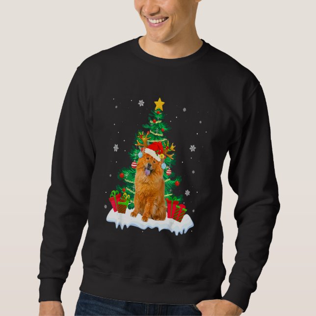 Sweatshirt Chow Chow Santa Christmas Tree Light Pajama Dog Xm (Devant)