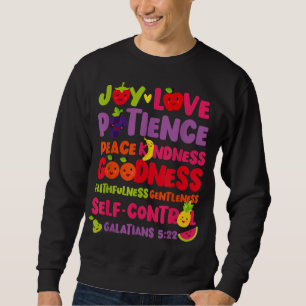 Sweatshirt Christian Bible Verse Fruit of The Spirit Galatian