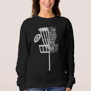 Sweatshirt Christian Disk Golf Je Peux Faire Toutes Les Chose