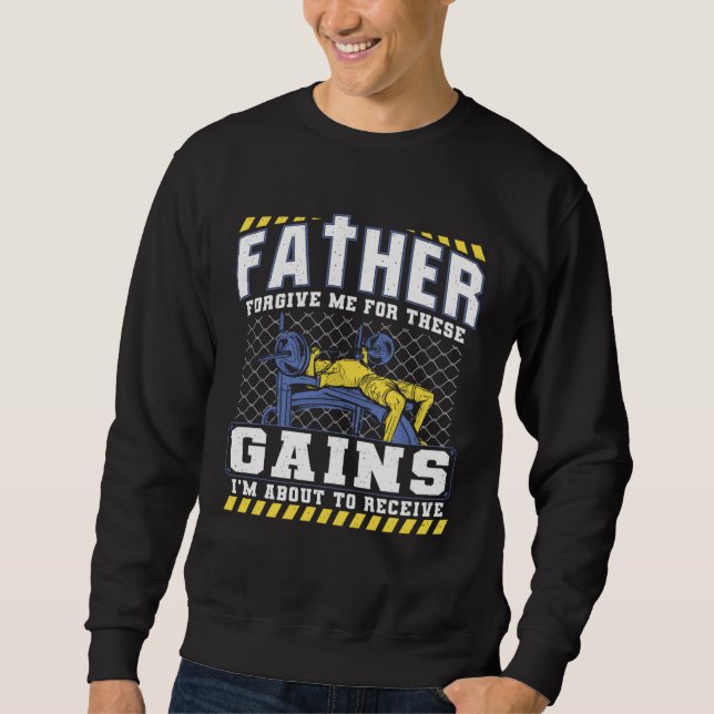 Sweatshirt Christian gym workout  powerlifting bench press (Devant)