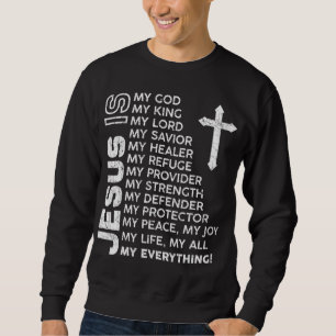 Sweatshirt Christian Hommes garçons Enfants Jésus