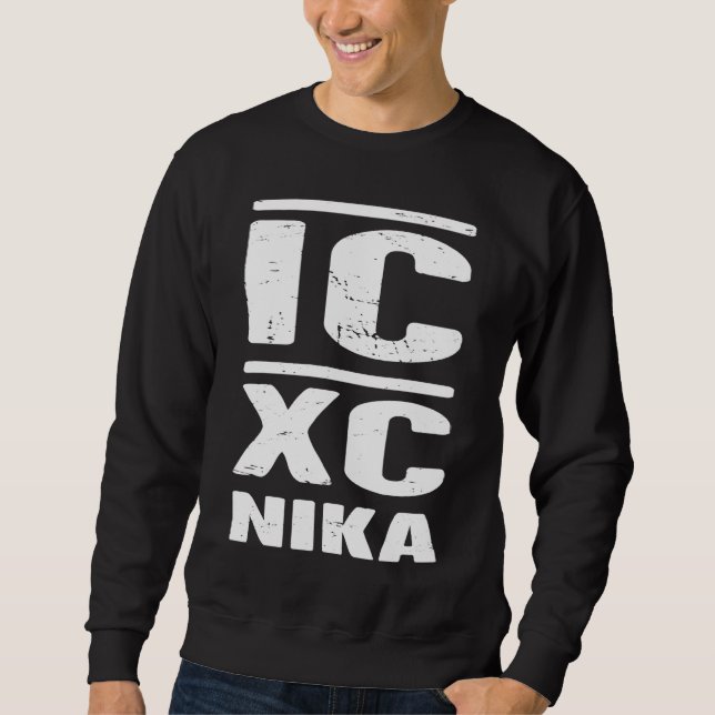 Sweatshirt Christian IC XC NIKA  Distressed Eastern Orthodox (Devant)