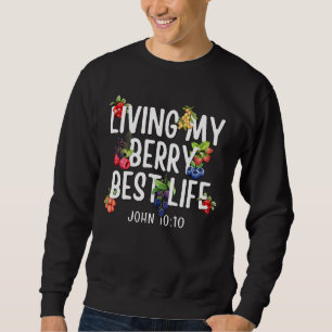 Sweatshirt Christian JOHN 10 10 Vivre ma Berry Best Life