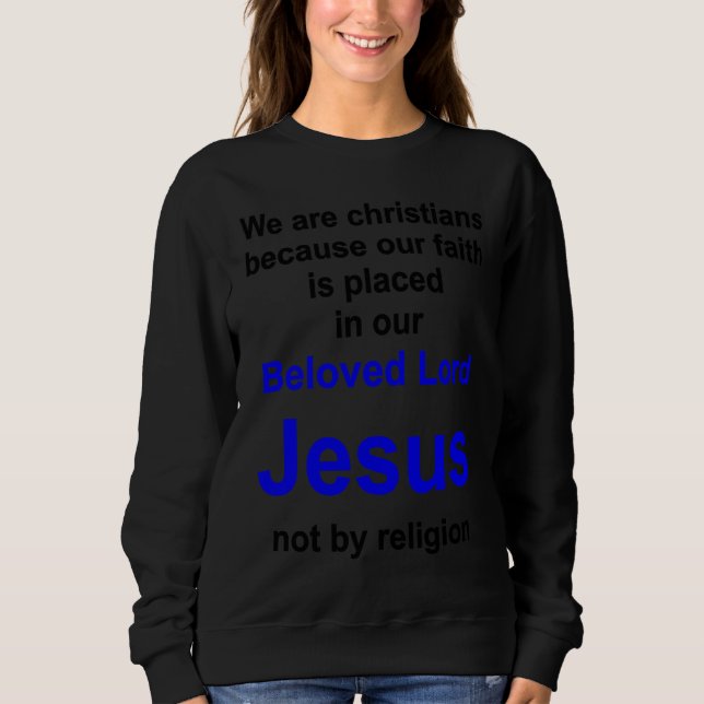 Sweatshirt Christian lifestyle Multilingual Series English ve (Devant)