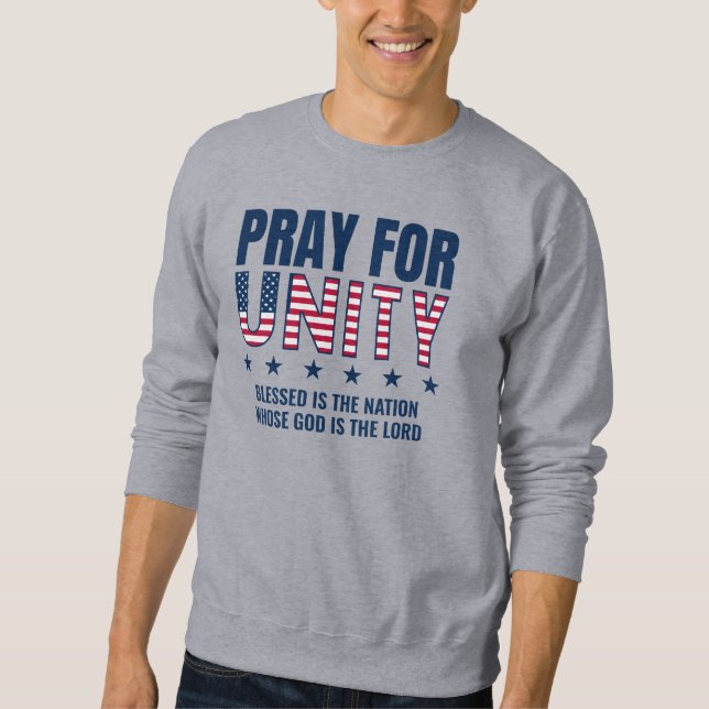 Sweatshirt Christian PRAY FOR UNITY USA Jour de la prière (Devant)