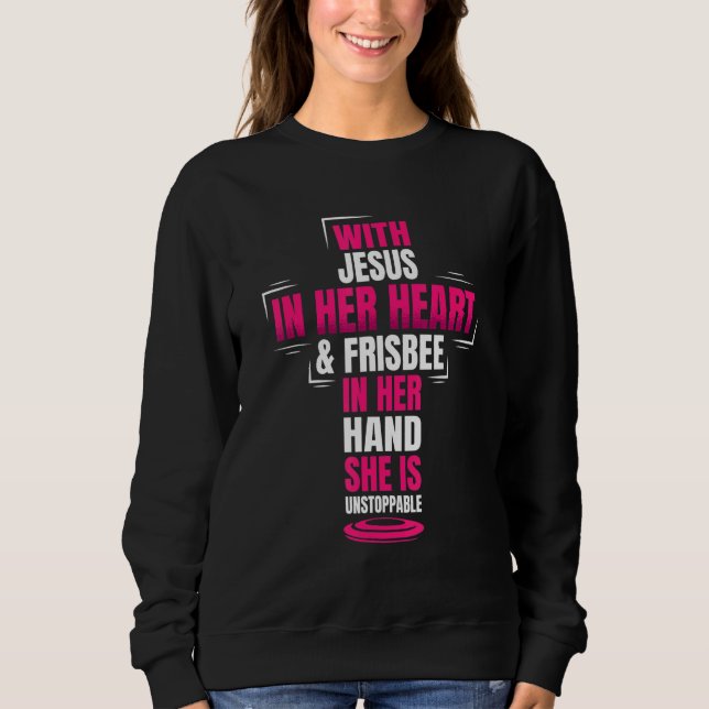 Sweatshirt Christian Ultimate Frisbee Player Sports Religion (Devant)