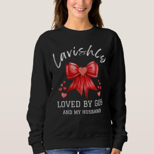 Sweatshirt Christian Valentine LAVISHLY LOVED Coquette Bow