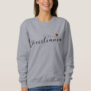 Sweatshirt Christiania Drapeau Coeur, Fristaden Christiania