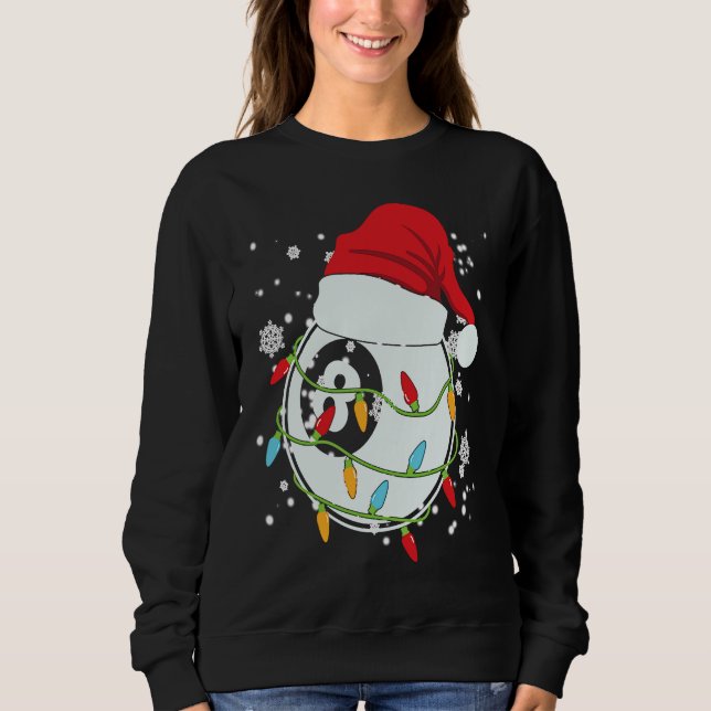 Sweatshirt Christmas Billiard Funny Christmas Lights Xmas (Devant)