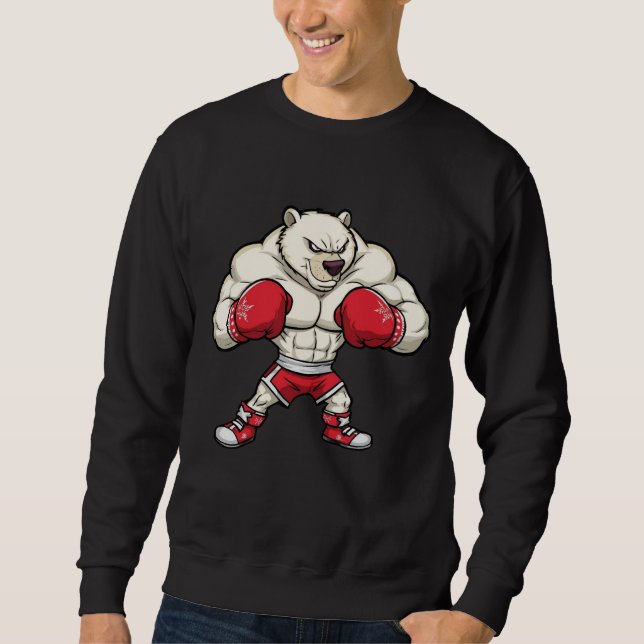 Sweatshirt Christmas Boxing Bear – T-shirt de lutteur des Fêt (Devant)
