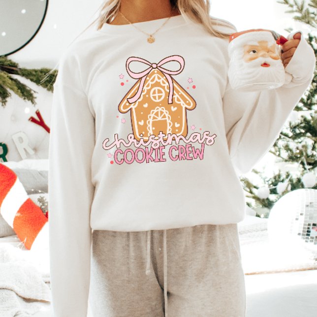 Sweatshirt Christmas Cookie Crew pink Coquette (Créateur téléchargé)