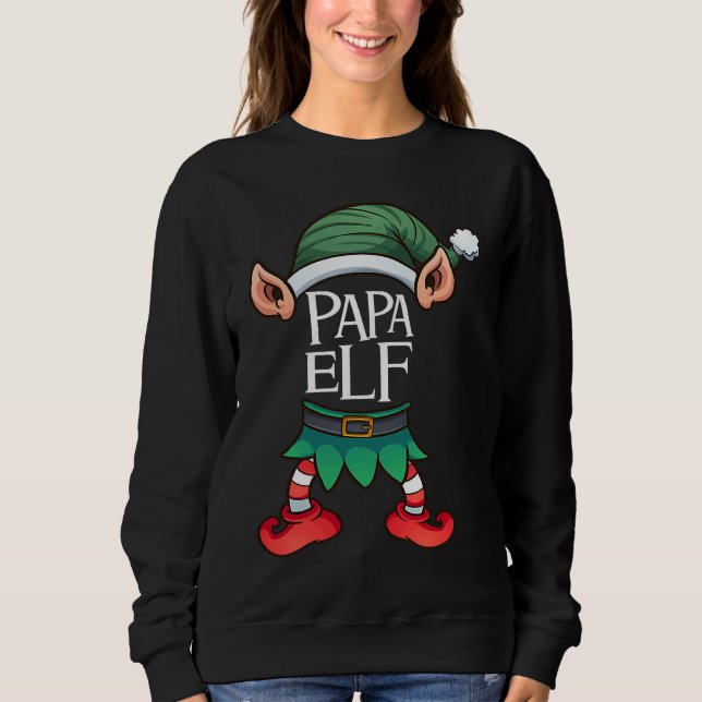 Sweatshirt Christmas elf dad elf father Christmas dad dad dad (Devant)