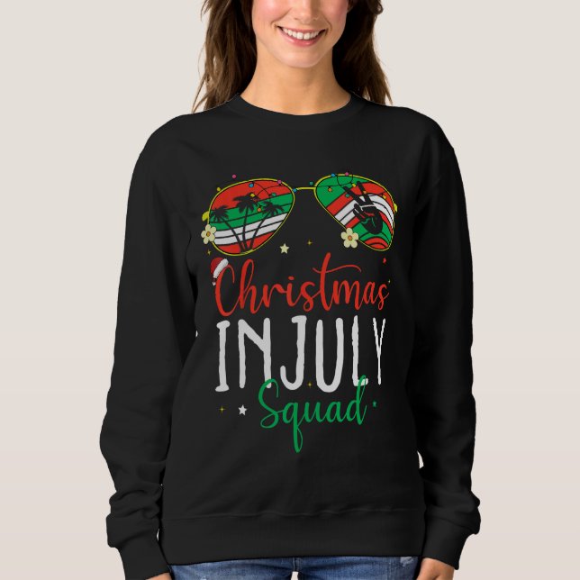 Sweatshirt Christmas In July Squad Summer Xmas Men Women Kids (Devant)
