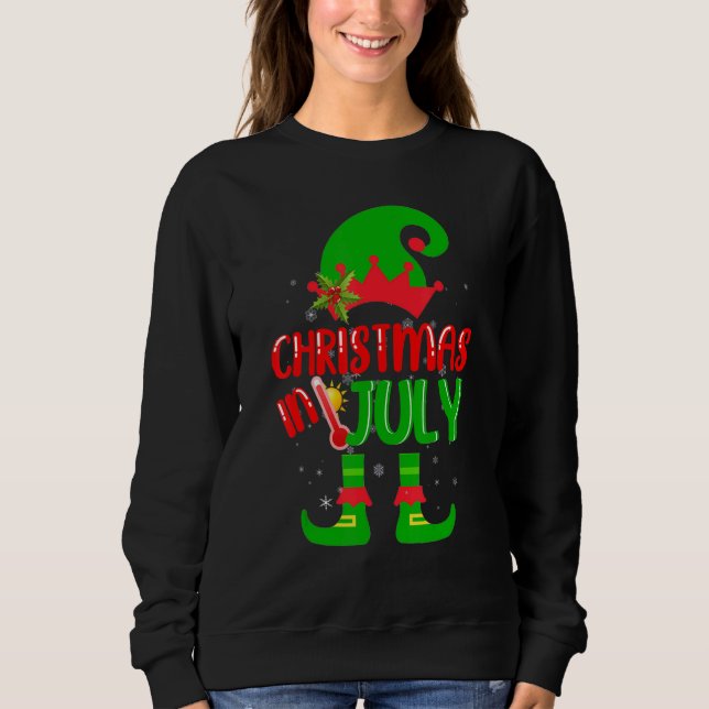 Sweatshirt Christmas In July  Summer Elf Santa Xmas (Devant)