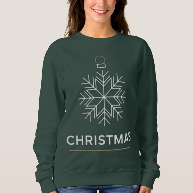 Sweatshirt Christmas Snowflake Ornament (Devant)
